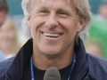 Liverpool, England - Wednesday, June 13, 2007: Bjorn Borg on a rainy and wet centre court  at Calderstones during action on day two of the Liverpool International Tennis Tournament. Bjorn was scheduled to play his first match on grass since 1981 but was forced to withdraw after a dog bit his leg. For more information visit www.norwegiantennisopen.com. (Pic by David Rawcliffe/Propaganda)