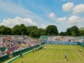 LIVERPOOL, ENGLAND - Tuesday, June 16, 2009: Players take part in an exhibition match on a special Kids Day at the Tradition ICAP Liverpool International Tennis Tournament 2009 at Calderstones Park. (Pic by David Rawcliffe/Propaganda)