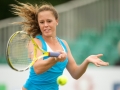 LIVERPOOL, ENGLAND - Wednesday, June 17, 2009: Michelle Larcher De Brito (POR) during Day One of the Tradition ICAP Liverpool International Tennis Tournament 2009 at Calderstones Park. (Pic by David Rawcliffe/Propaganda)